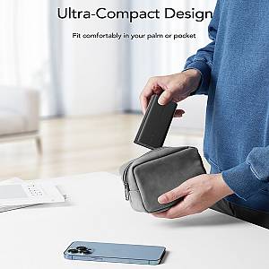 Vrurc W1146 Power Bank 10000mAh 20W με 2 Θύρες USB-A και Θύρα USB-C Power Delivery / Quick Charge 3.0 Μαύρο