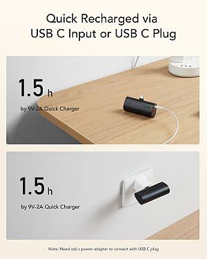 Veger W0556 Power Bank 5000mAh 20W με Θύρα USB-C Power Delivery Μαύρο