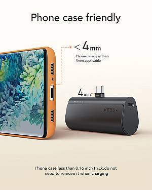 Veger W0556 Power Bank 5000mAh 20W με Θύρα USB-C Power Delivery Μαύρο