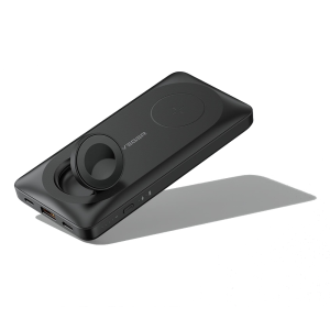 Veger W1156 All In One - MagMulti Wireless MagSafe Power Bank 10000mAh 15W with USB-A Port and USB-C Port Black