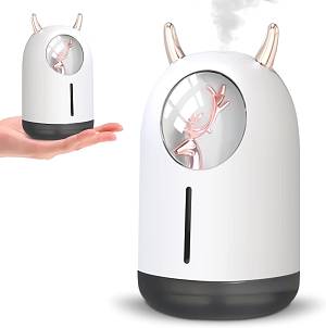 Υγραντήρας Ελαφάκι Ultrasonic που ατμίζει. Φωτιζόμενο. Μεγάλο δοχείο 600ml. Aromatherapy