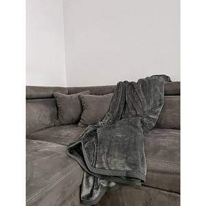 Πολυτελής Κουβέρτα 160x200cm Μικροΐνας Ruhhy σε Γκρι Απόχρωση. Υψηλής Ποιότητας & Εξαιρετικά Ζεστή
