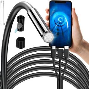 Ενδοσκοπική κάμερα Bigstren Full HD 2m. Για Android & iPhone. 8 LED και 3 Ανταλλακτικά Άκρα
