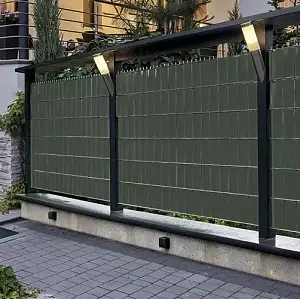 Ανθεκτική Ταινία Περίφραξης 450g/m² για Πάνελ Φράχτη με Κλιπς Στερέωσης. 19cmx35m. Πράσινη.