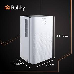 Smart Αφυγραντήρας Ruhhy 12L/24h έως 30τμ με WiFi, χρονοδιακόπτη, υγροστάτη. Έλεγχος από κινητό. Δοχείο 2L
