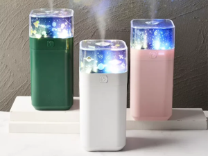 Υγραντήρας υπερήχων Star projector με προβολέα αστεριών & νυχτερινό φως. Μικρός, εύχρηστος, εντυπωσιακός