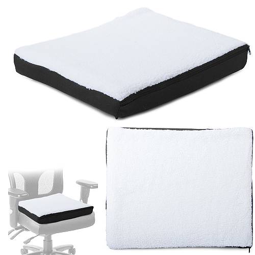 Ορθοπεδικό Μαξιλάρι Καθίσματος fleece 43x33x7cm με Υφασμάτινη Επένδυση & Πυκνό Αφρό. Ιδανικό για Καρέκλες Γραφείου