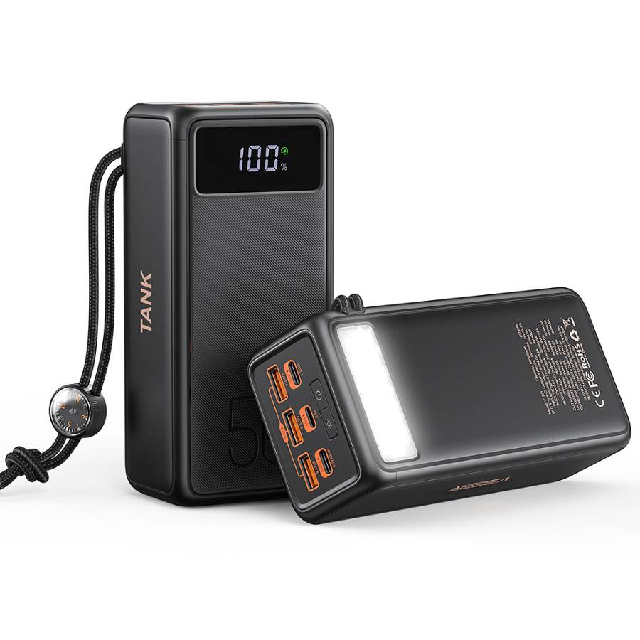 Veger W5001C Tank Boost Power Bank 56000mAh 100W with 3 USB-A Ports and 2 USB-C Ports Power Delivery Black