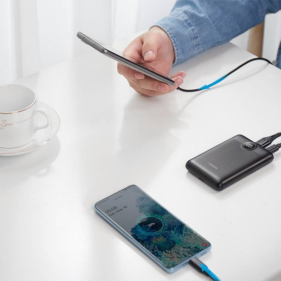 Veger S11 Power Bank 10000mAh 20W με Θύρα USB-A και Θύρα USB-C Quick Charge 3.0 / Power Delivery Μαύρο