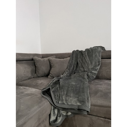 Πολυτελής Κουβέρτα 160x200cm Μικροΐνας Ruhhy σε Γκρι Απόχρωση. Υψηλής Ποιότητας & Εξαιρετικά Ζεστή