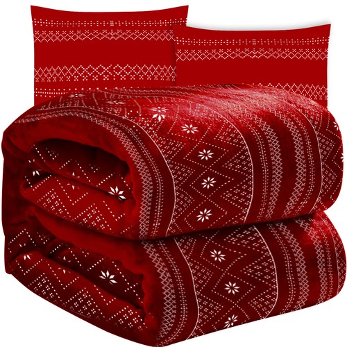 Σετ Κουβέρτα 160x200cm & Μαξιλαροθήκες 40x40 cm Ruhhy Red. Ζεστασιά & Ατμόσφαιρα στο Χειμωνιάτικο Σαλόνι