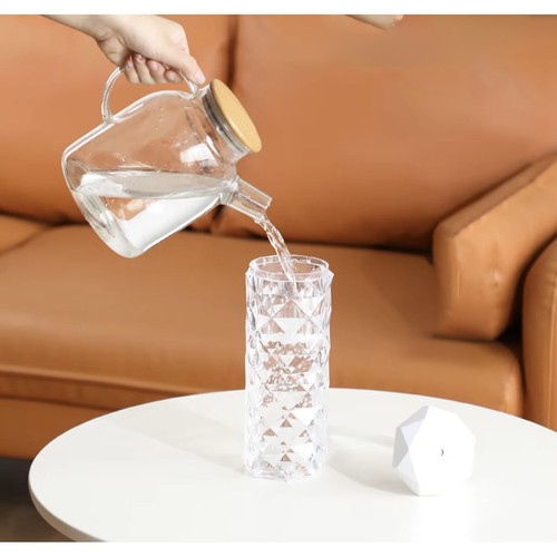 Υγραντήρας Ruhhy 400 ml και νυχτερινό φωτιστικό με LED εφέ τριαντάφυλλο 2-σε-1. Υγεία & στυλ