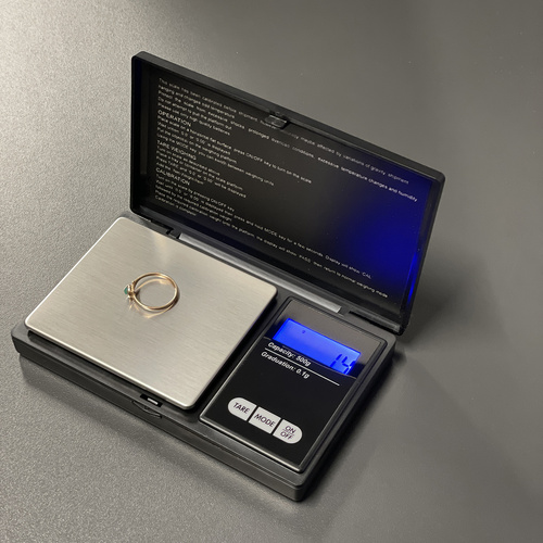 Ηλεκτρονική ζυγαριά ακριβείας Ruhhy 0,1g έως 500g φωτιζόμενη οθόνη. 7 μονάδες ζύγισης + μπαταρίες