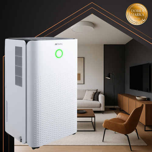 Smart Αφυγραντήρας Ruhhy 12L/24h έως 30τμ με WiFi, χρονοδιακόπτη, υγροστάτη. Έλεγχος από κινητό. Δοχείο 2L