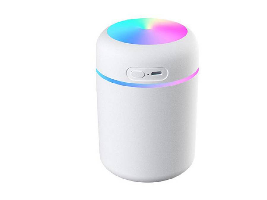 Υγραντήρας υπερήχων αρωματοθεραπείας RGB. Λευκός & κομψός. 300ml.