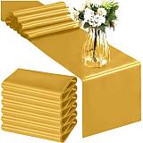 Χρυσή Σατέν Τραβέρσα - Ράνερ Ruhhy 900x36cm. Πολυεστερικό Σατέν. Κατάλληλο για Εορταστικό Στολισμό